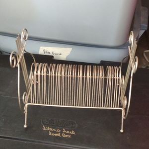 Gold vinyl record holder